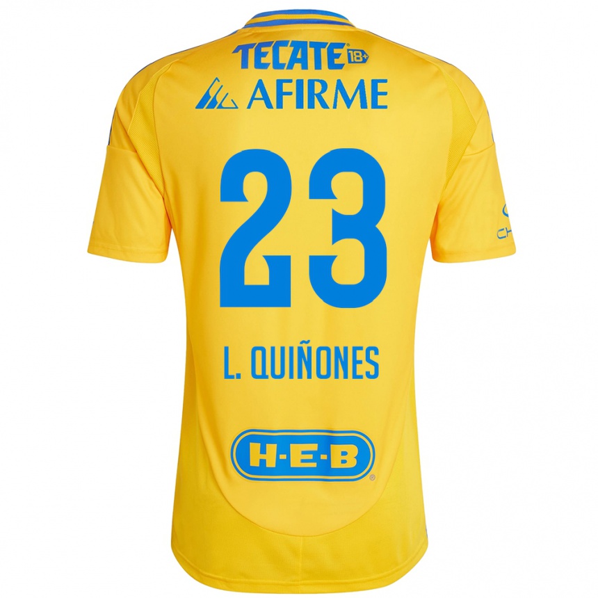 Vyrai Luis Quinones #23 Auksinė Geltona Namų Marškinėliai 2024/25 T-Shirt