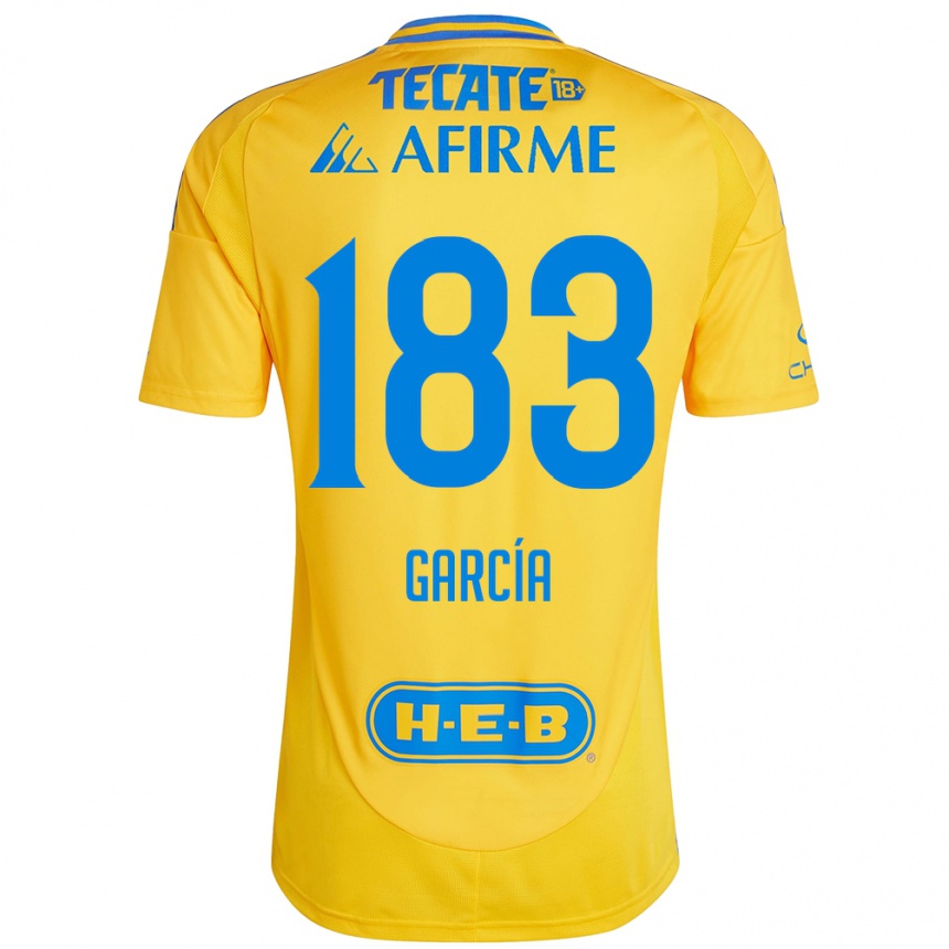 Vyrai Zahir García #183 Auksinė Geltona Namų Marškinėliai 2024/25 T-Shirt