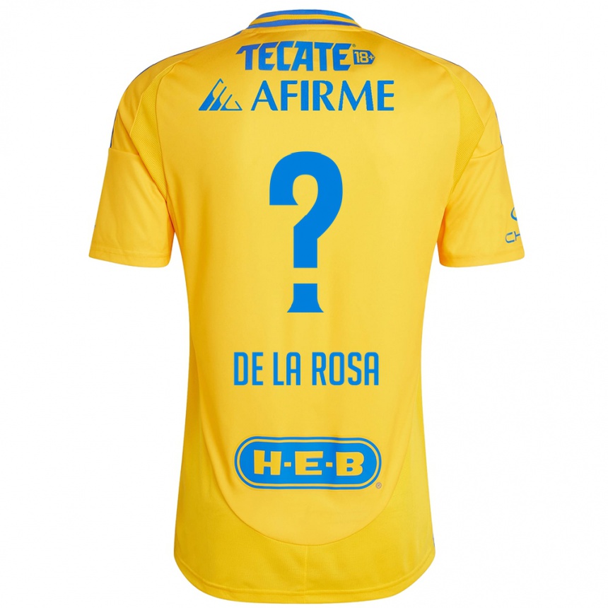 Vyrai Luis De La Rosa #0 Auksinė Geltona Namų Marškinėliai 2024/25 T-Shirt