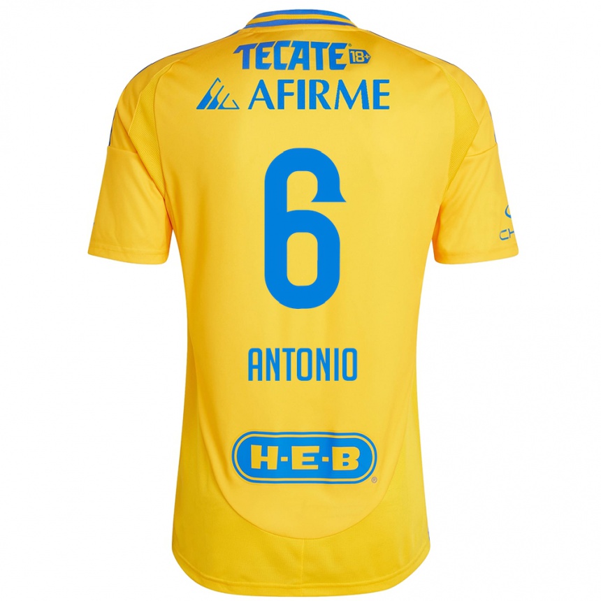 Vyrai Nancy Antonio #6 Auksinė Geltona Namų Marškinėliai 2024/25 T-Shirt