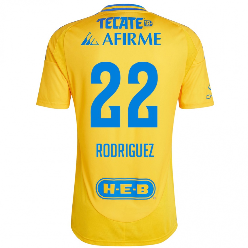 Vyrai Anika Rodriguez #22 Auksinė Geltona Namų Marškinėliai 2024/25 T-Shirt