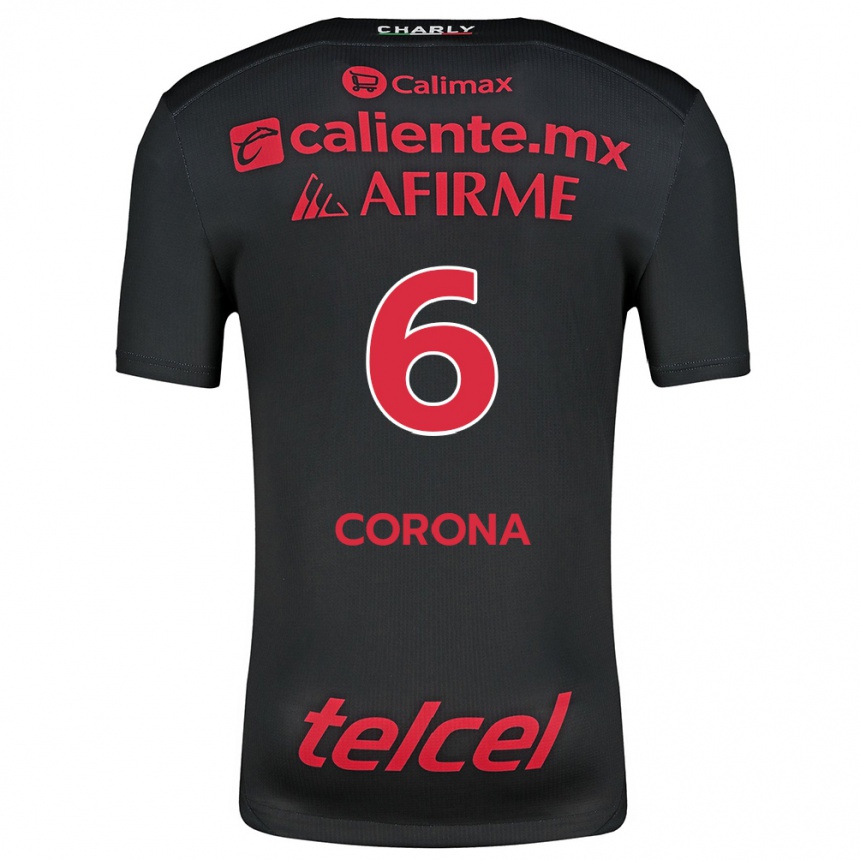 Vyrai Joe Corona #6 Juoda Raudona Namų Marškinėliai 2024/25 T-Shirt