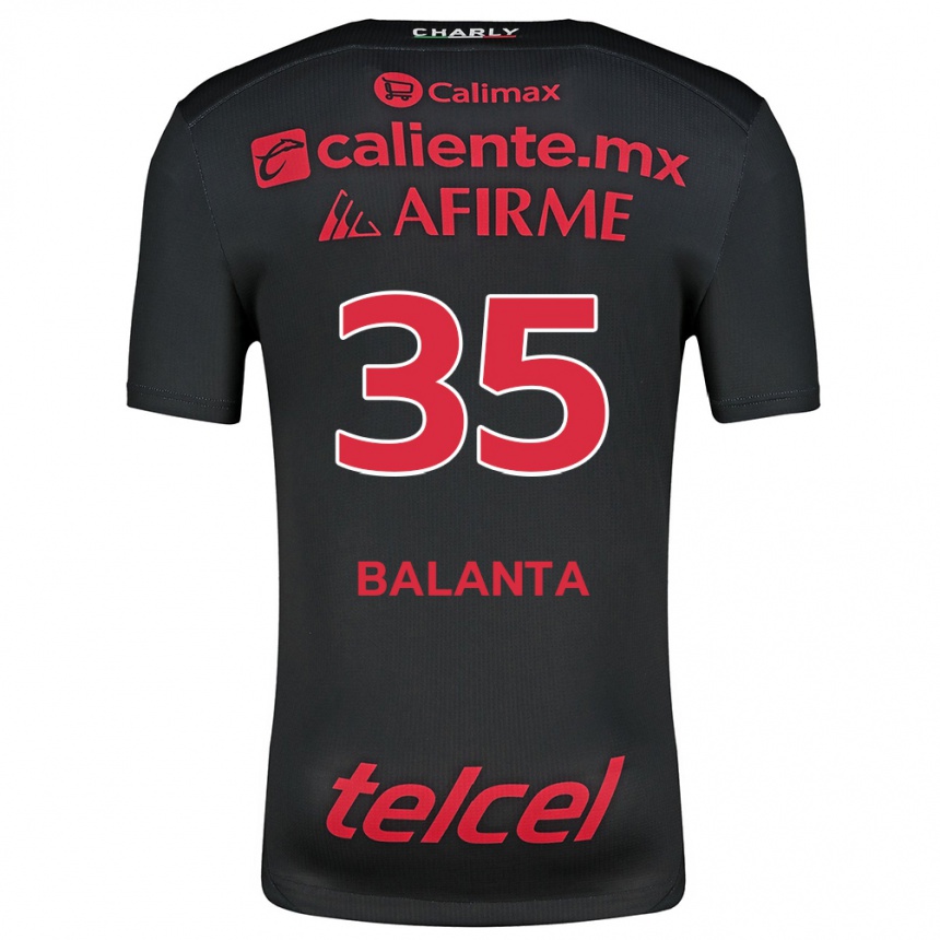 Vyrai Kevin Balanta #35 Juoda Raudona Namų Marškinėliai 2024/25 T-Shirt