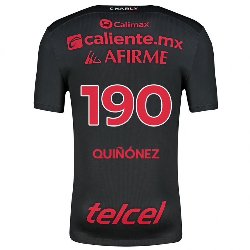 Vyrai Martín Quiñónez #190 Juoda Raudona Namų Marškinėliai 2024/25 T-Shirt