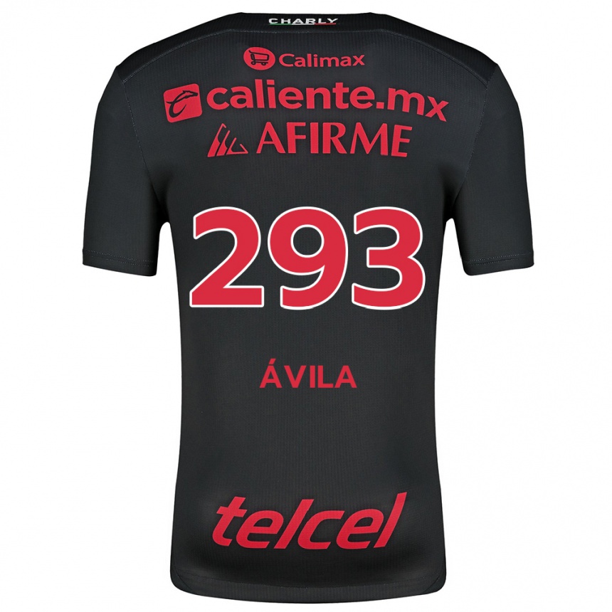 Vyrai Daniel Ávila #293 Juoda Raudona Namų Marškinėliai 2024/25 T-Shirt