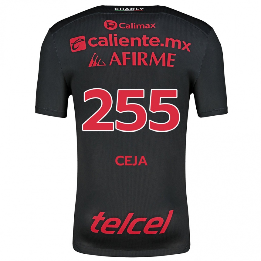 Vyrai Julio Ceja #255 Juoda Raudona Namų Marškinėliai 2024/25 T-Shirt