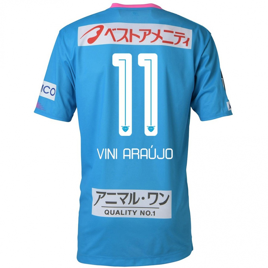 Vyrai Vinícius Araújo #11 Mėlyna Rožinė Namų Marškinėliai 2024/25 T-Shirt