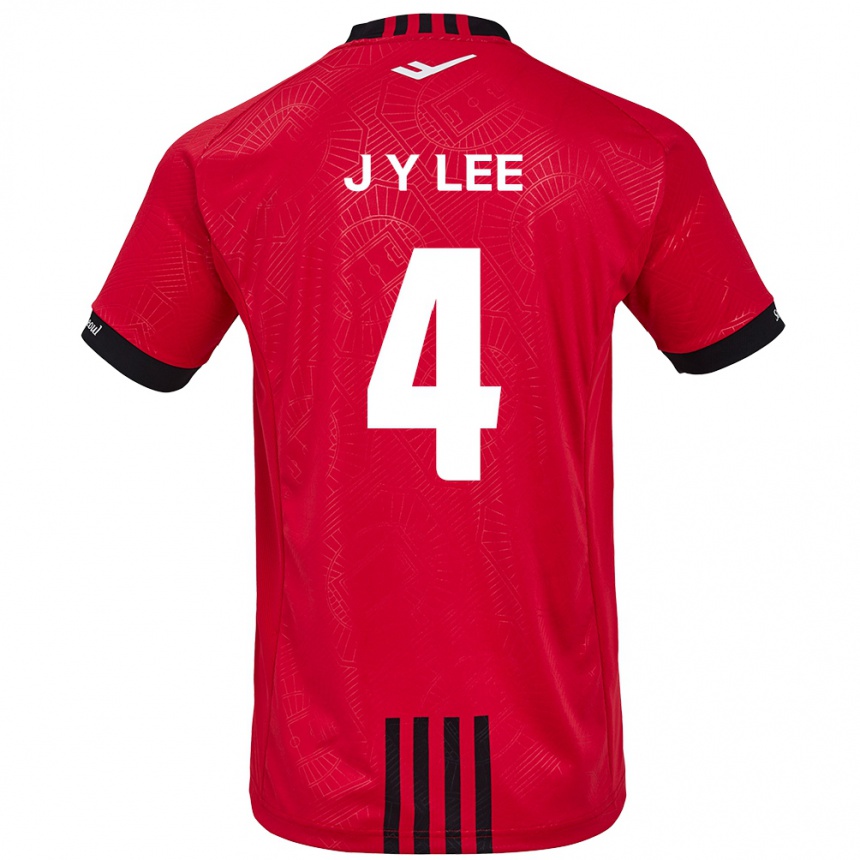 Vyrai Young-Jun Lee #4 Raudona Juoda Namų Marškinėliai 2024/25 T-Shirt