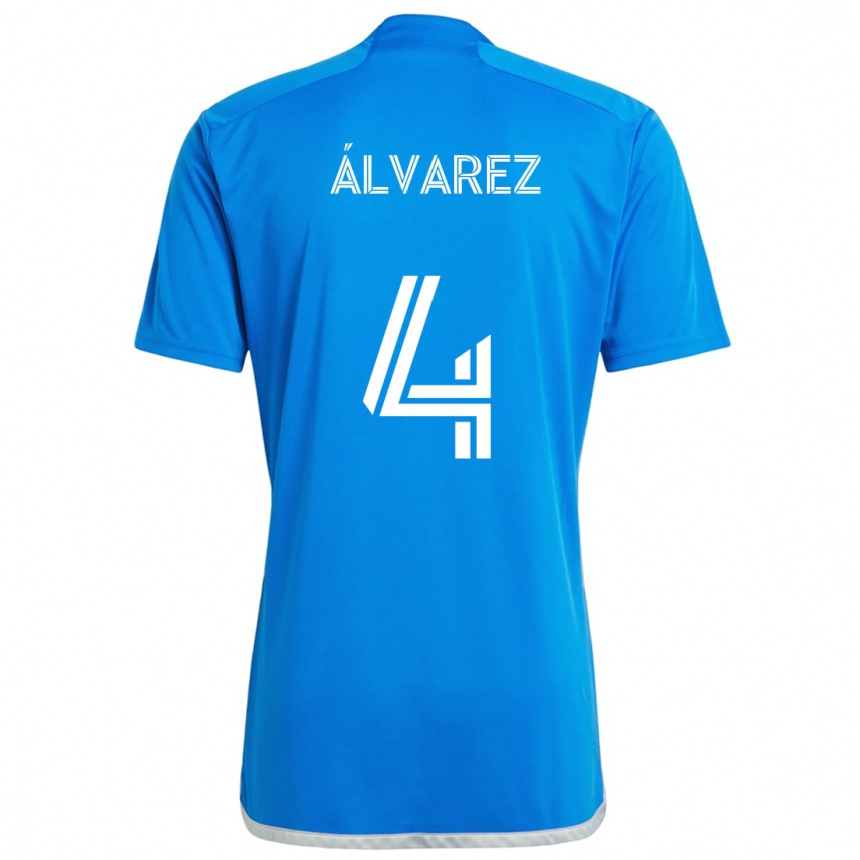 Vyrai Fernando Álvarez #4 Mėlyna Balta Namų Marškinėliai 2024/25 T-Shirt