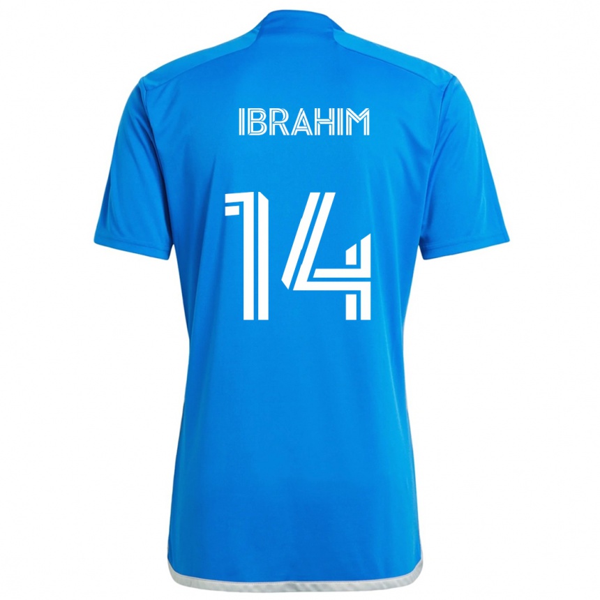 Vyrai Sunusi Ibrahim #14 Mėlyna Balta Namų Marškinėliai 2024/25 T-Shirt