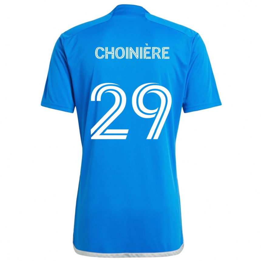 Vyrai Mathieu Choinière #29 Mėlyna Balta Namų Marškinėliai 2024/25 T-Shirt