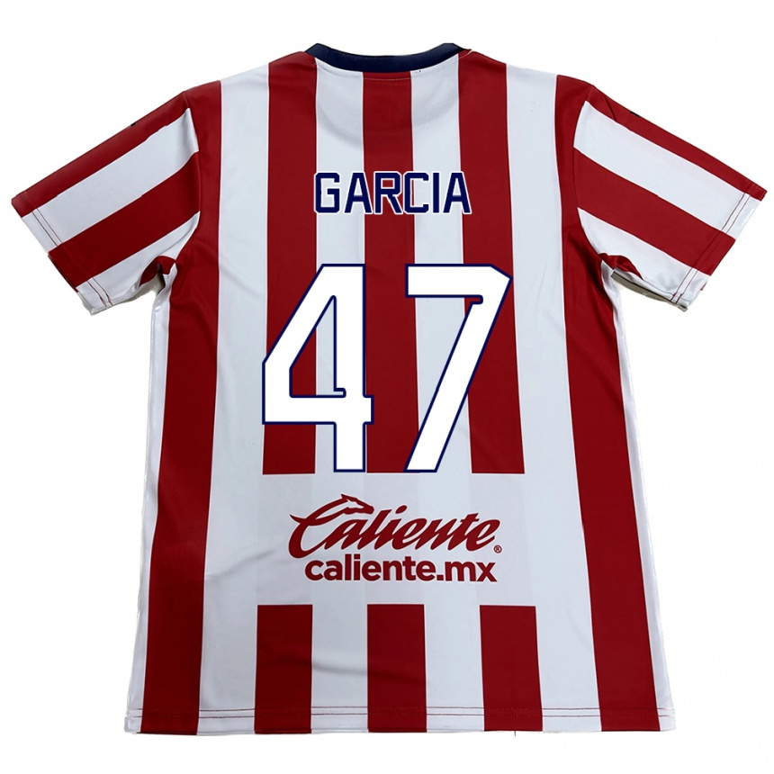 Vyrai Gael García #47 Raudona Balta Namų Marškinėliai 2024/25 T-Shirt