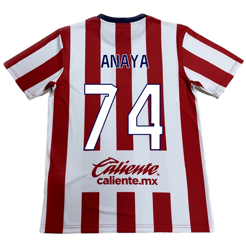 Vyrai Mario Anaya #74 Raudona Balta Namų Marškinėliai 2024/25 T-Shirt