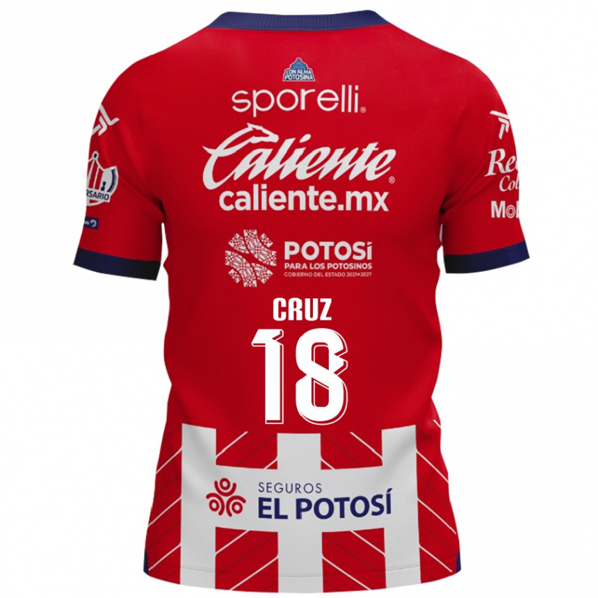 Vyrai Aldo Cruz #18 Raudona Balta Namų Marškinėliai 2024/25 T-Shirt