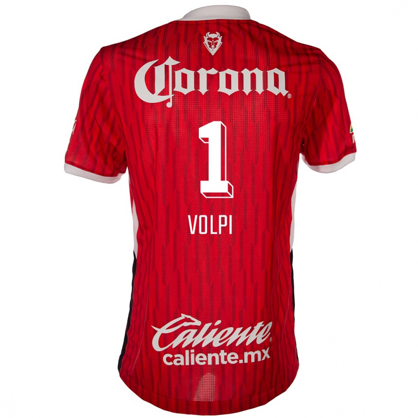 Vyrai Tiago Volpi #1 Raudona Balta Namų Marškinėliai 2024/25 T-Shirt