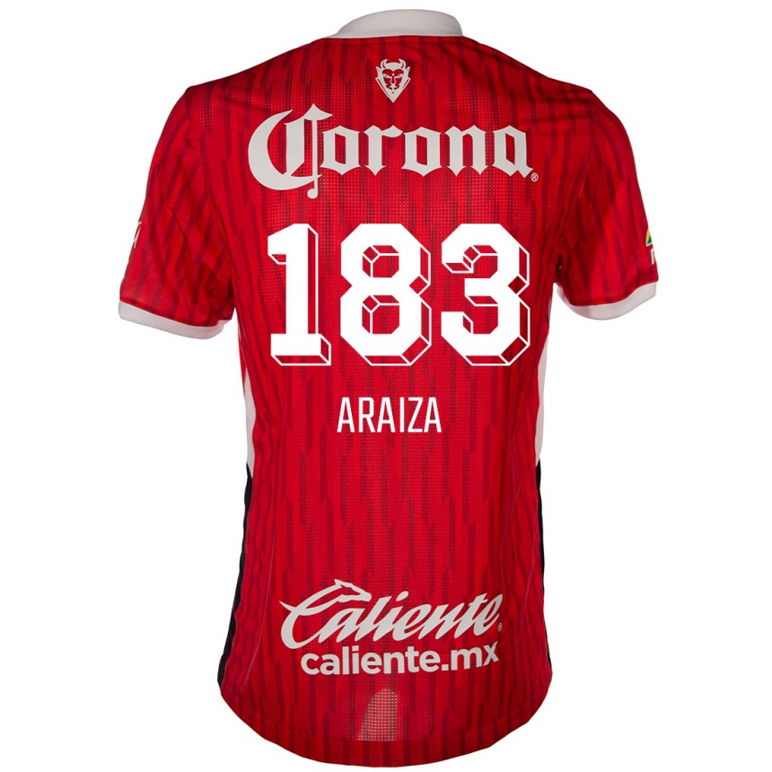 Vyrai Daniel Araiza #183 Raudona Balta Namų Marškinėliai 2024/25 T-Shirt