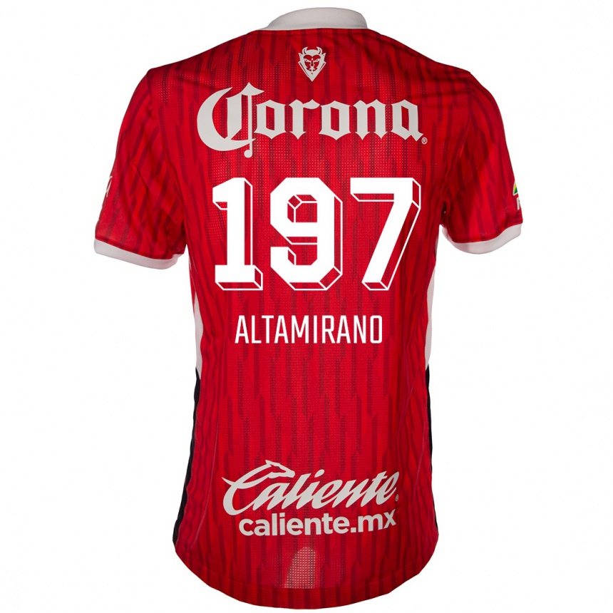 Vyrai Óscar Altamirano #197 Raudona Balta Namų Marškinėliai 2024/25 T-Shirt