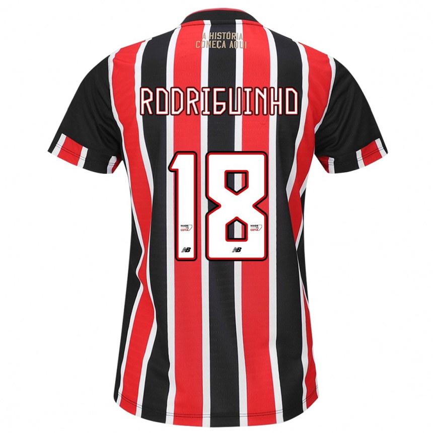 Vyrai Rodriguinho #18 Juoda Raudona Balta Išvykos Marškinėliai 2024/25 T-Shirt