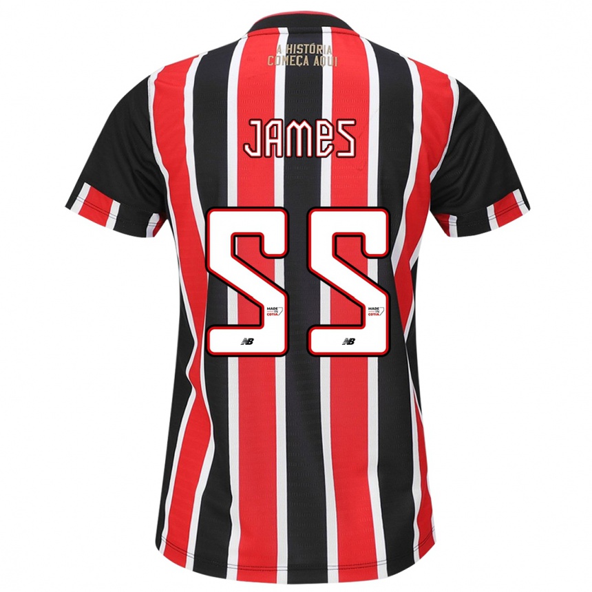 Vyrai James Rodríguez #55 Juoda Raudona Balta Išvykos Marškinėliai 2024/25 T-Shirt