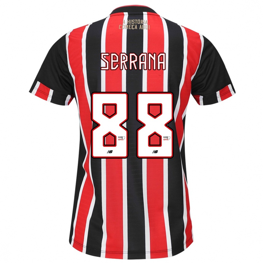 Vyrai Serrana #88 Juoda Raudona Balta Išvykos Marškinėliai 2024/25 T-Shirt