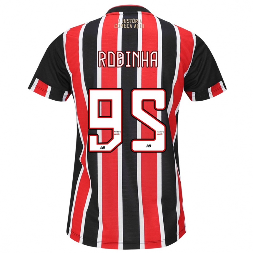 Vyrai Robinha #95 Juoda Raudona Balta Išvykos Marškinėliai 2024/25 T-Shirt