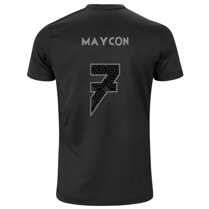 Vyrai Maycon #7 Juoda Išvykos Marškinėliai 2024/25 T-Shirt