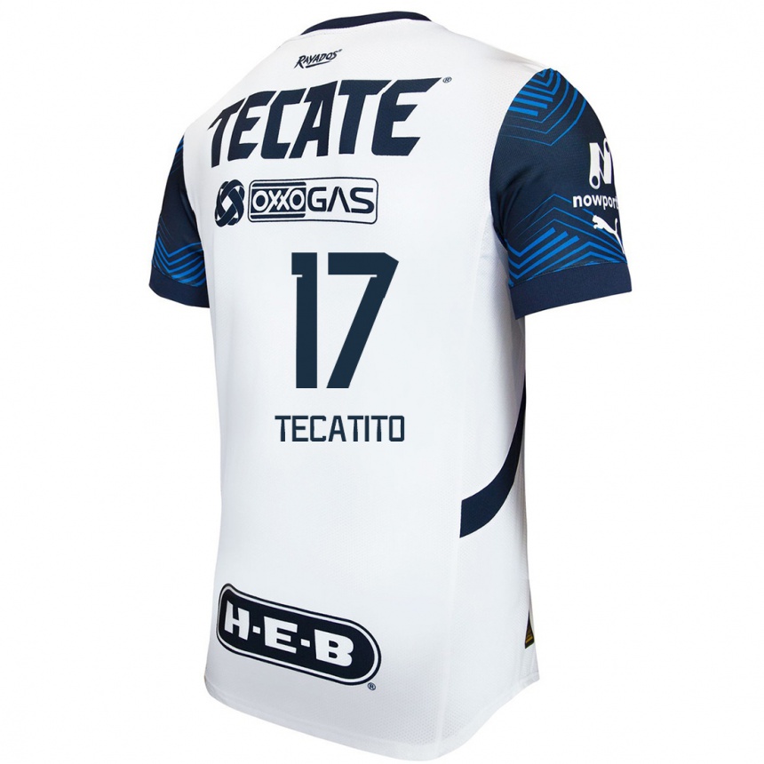 Vyrai Tecatito #17 Balta Mėlyna Išvykos Marškinėliai 2024/25 T-Shirt