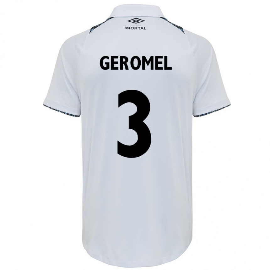 Vyrai Pedro Geromel #3 Balta Mėlyna Išvykos Marškinėliai 2024/25 T-Shirt