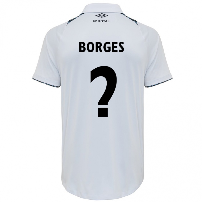 Vyrai Nathan Borges #0 Balta Mėlyna Išvykos Marškinėliai 2024/25 T-Shirt