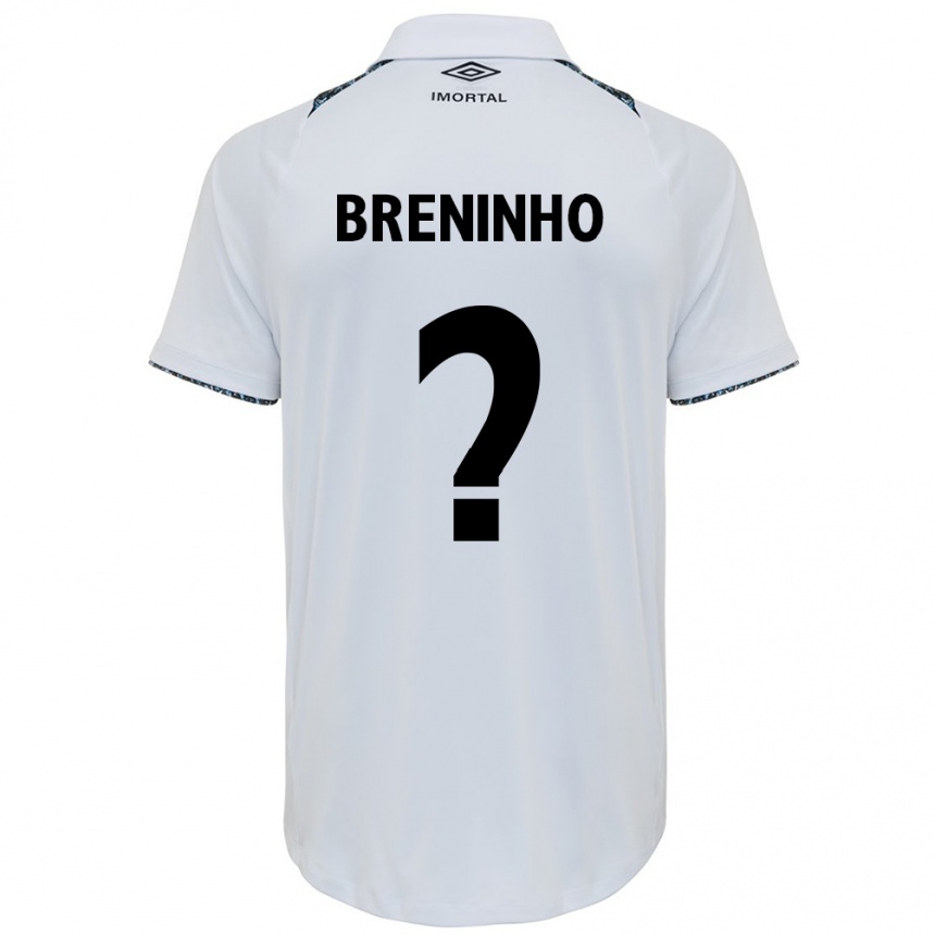 Vyrai Breninho #0 Balta Mėlyna Išvykos Marškinėliai 2024/25 T-Shirt