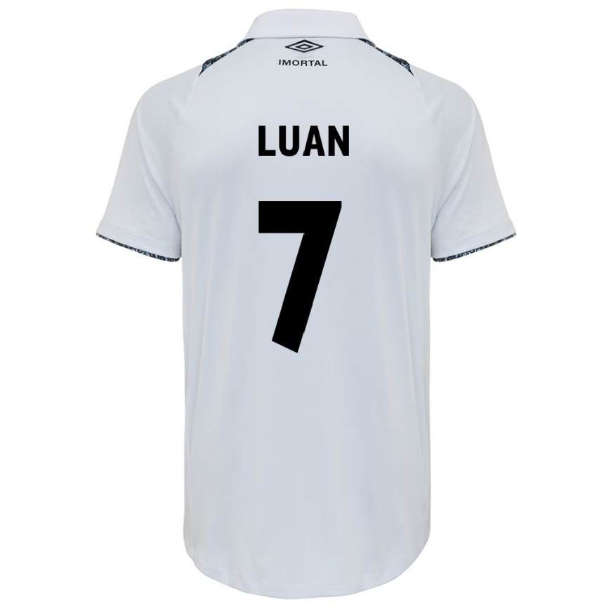 Vyrai Luan #7 Balta Mėlyna Išvykos Marškinėliai 2024/25 T-Shirt