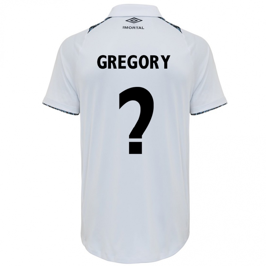 Vyrai Gregory #0 Balta Mėlyna Išvykos Marškinėliai 2024/25 T-Shirt