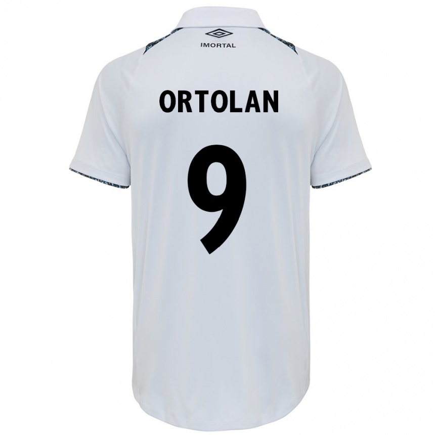 Vyrai Dani Ortolan #9 Balta Mėlyna Išvykos Marškinėliai 2024/25 T-Shirt