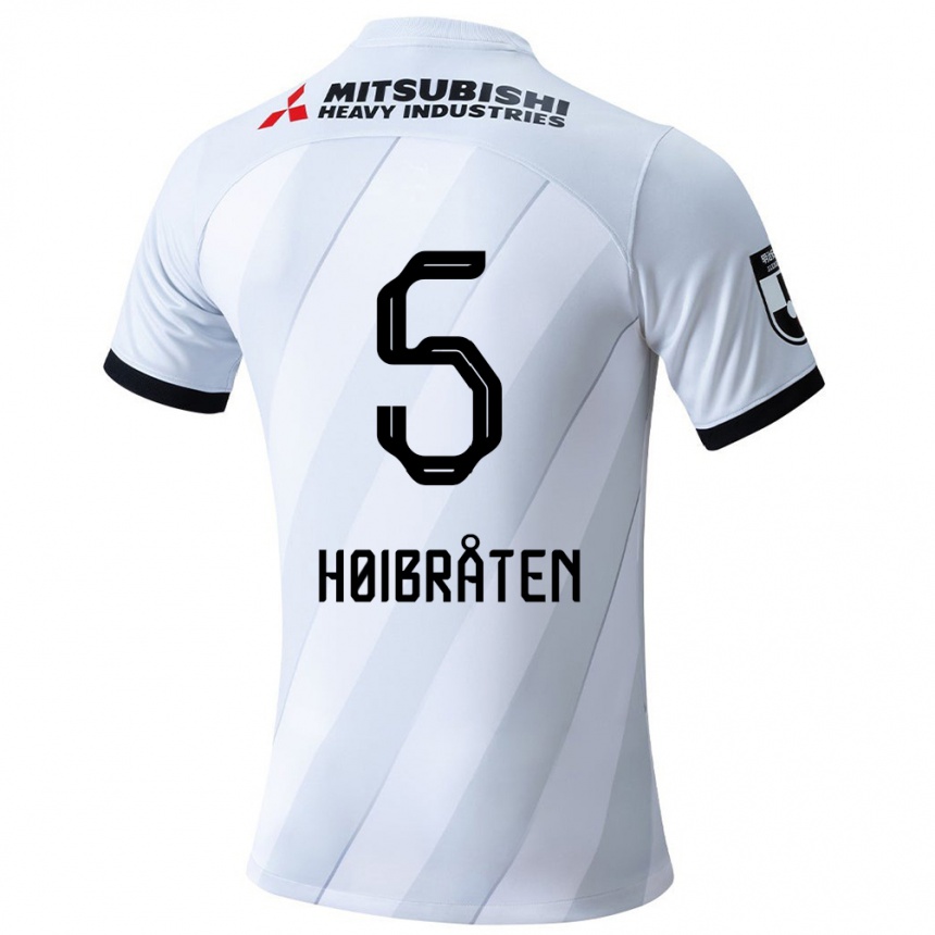 Vyrai Marius Høibråten #5 Balta Pilka Išvykos Marškinėliai 2024/25 T-Shirt