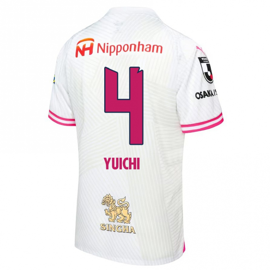 Vyrai Yuichi Hirano #4 Balta Rožinė Išvykos Marškinėliai 2024/25 T-Shirt