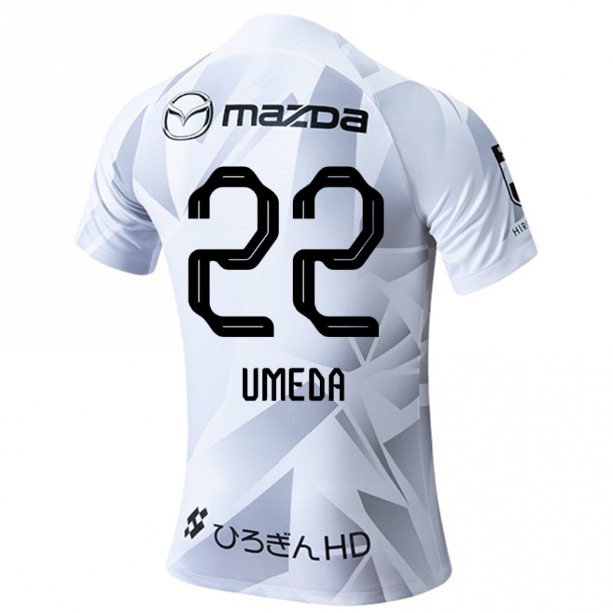 Vyrai Taiga Umeda #22 Balta Pilka Juoda Išvykos Marškinėliai 2024/25 T-Shirt