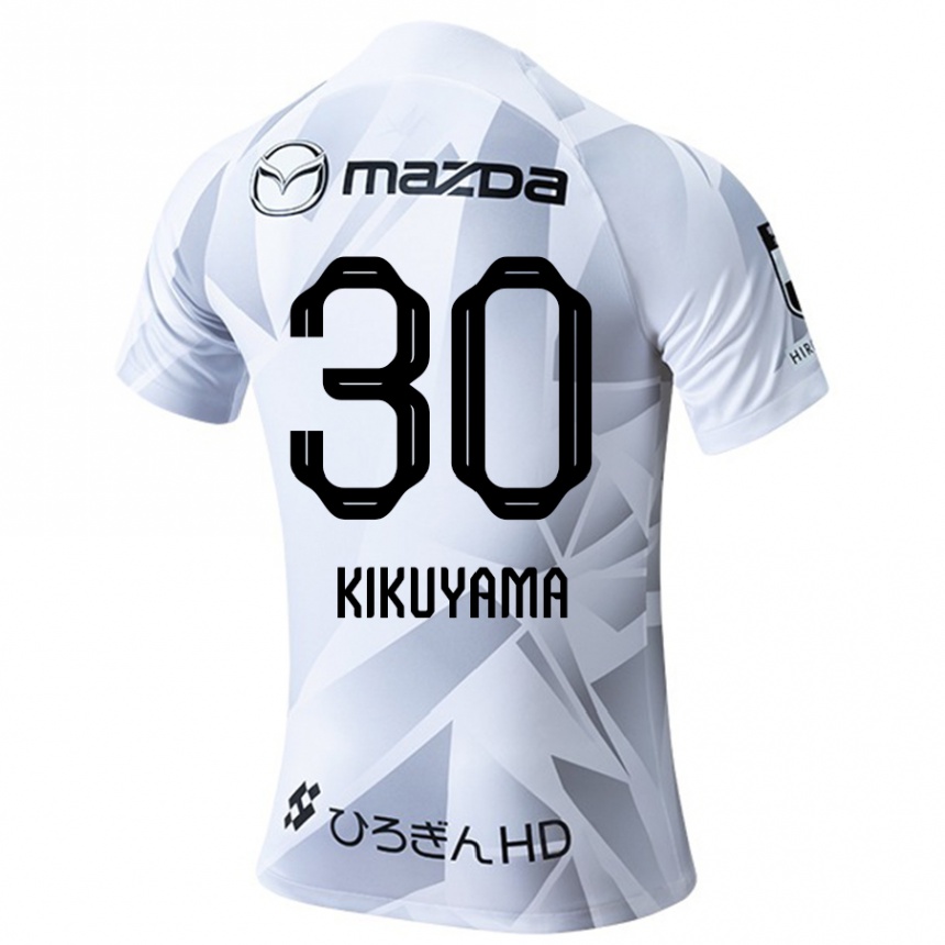 Vyrai Rio Kikuyama #30 Balta Pilka Juoda Išvykos Marškinėliai 2024/25 T-Shirt