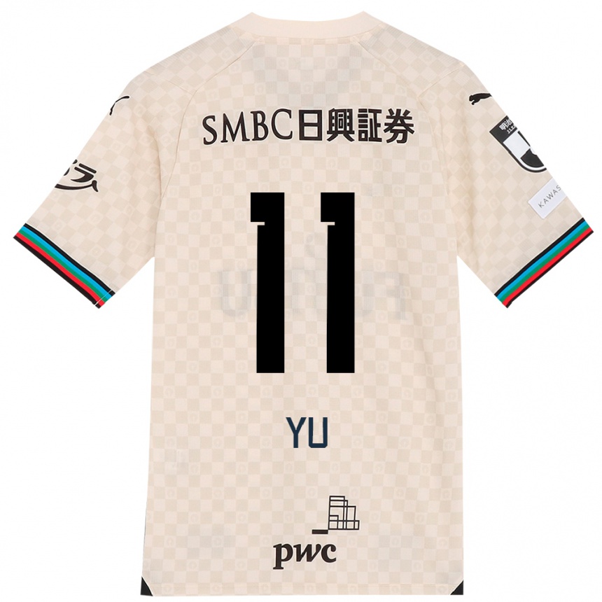 Vyrai Yu Kobayashi #11 Balta Pilka Išvykos Marškinėliai 2024/25 T-Shirt