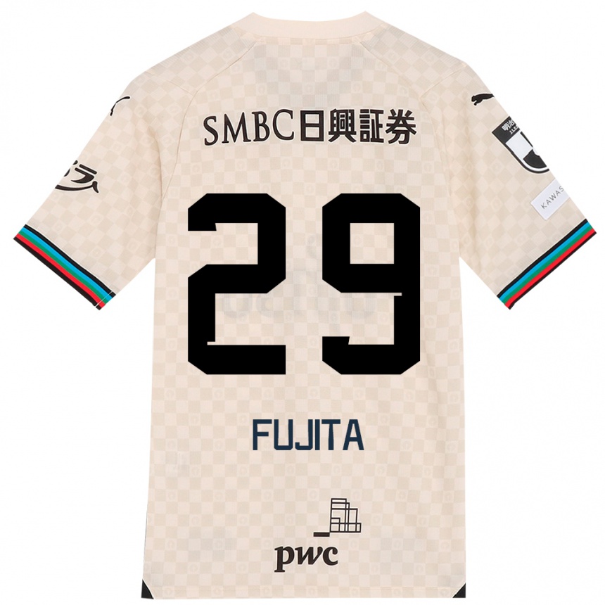 Vyrai Asuto Fujita #29 Balta Pilka Išvykos Marškinėliai 2024/25 T-Shirt