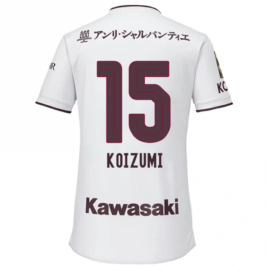 Vyrai Fuga Koizumi #15 Balta Raudona Išvykos Marškinėliai 2024/25 T-Shirt