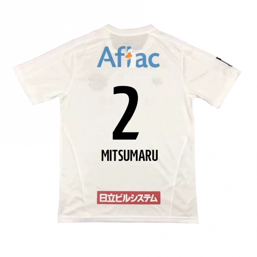 Vyrai Hiromu Mitsumaru #2 Balta Juoda Išvykos Marškinėliai 2024/25 T-Shirt