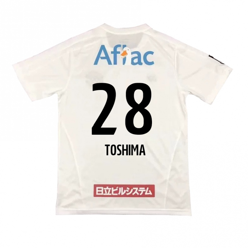 Vyrai Sachiro Toshima #28 Balta Juoda Išvykos Marškinėliai 2024/25 T-Shirt