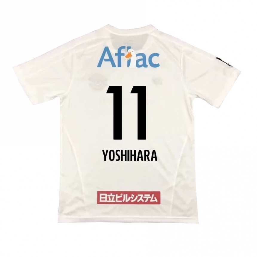 Vyrai Futo Yoshihara #11 Balta Juoda Išvykos Marškinėliai 2024/25 T-Shirt