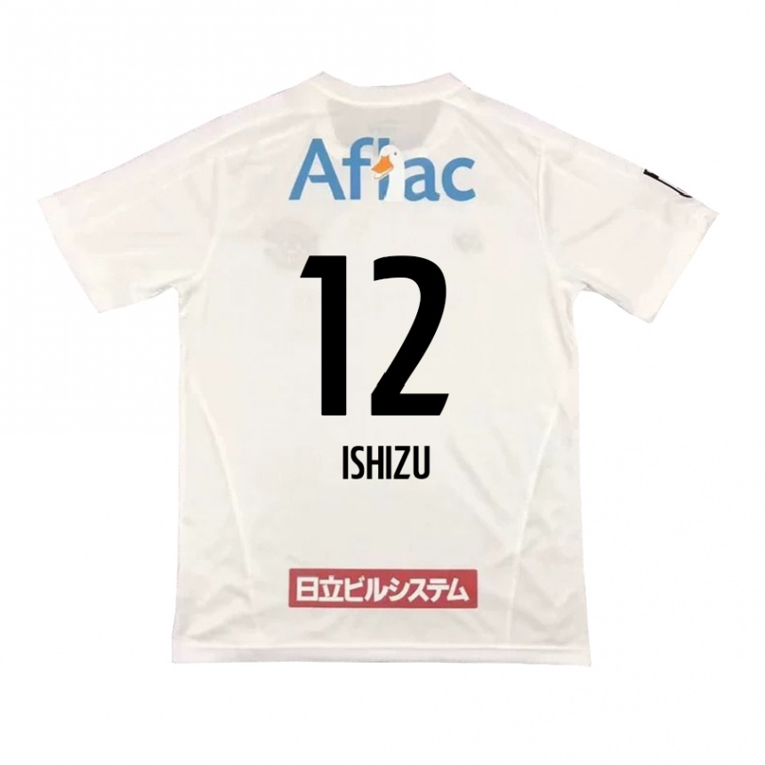 Vyrai Kazuki Ishizu #12 Balta Juoda Išvykos Marškinėliai 2024/25 T-Shirt