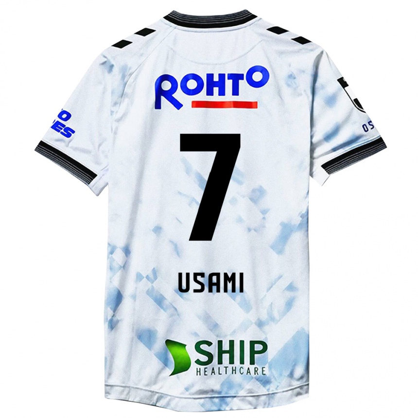 Vyrai Takashi Usami #7 Balta Juoda Išvykos Marškinėliai 2024/25 T-Shirt