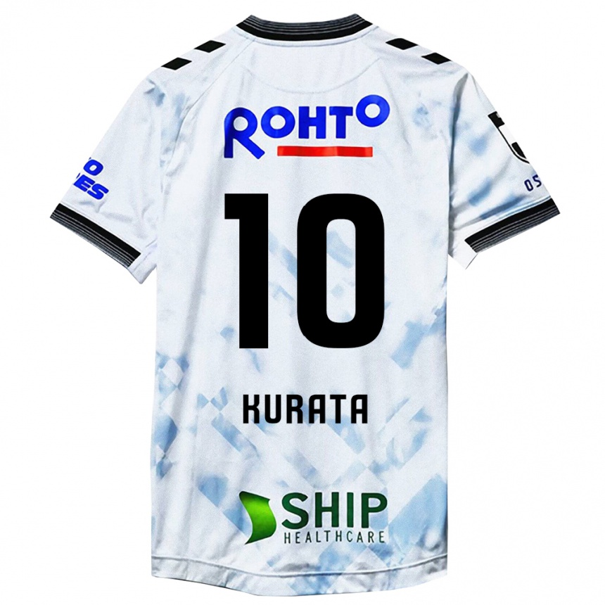 Vyrai Shu Kurata #10 Balta Juoda Išvykos Marškinėliai 2024/25 T-Shirt