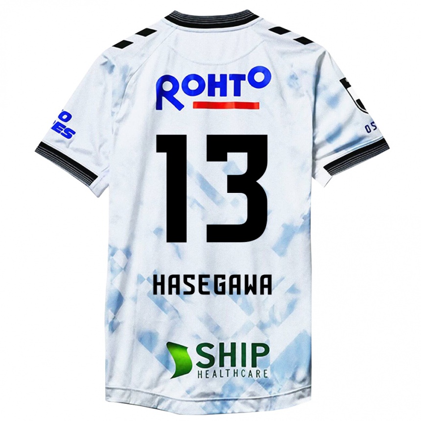 Vyrai Kosei Hasegawa #13 Balta Juoda Išvykos Marškinėliai 2024/25 T-Shirt