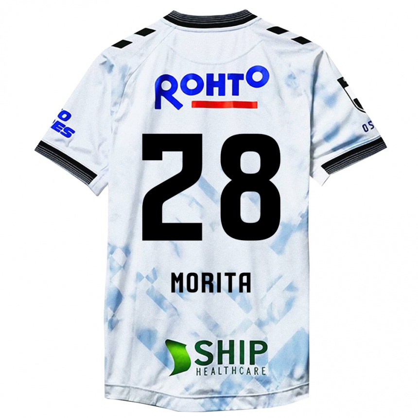 Vyrai Masahiro Morita #28 Balta Juoda Išvykos Marškinėliai 2024/25 T-Shirt