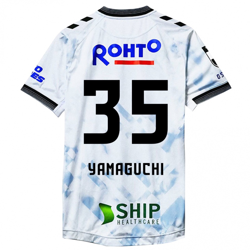 Vyrai Haruta Yamaguchi #35 Balta Juoda Išvykos Marškinėliai 2024/25 T-Shirt