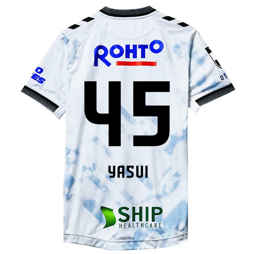 Vyrai Tsukasa Yasui #45 Balta Juoda Išvykos Marškinėliai 2024/25 T-Shirt